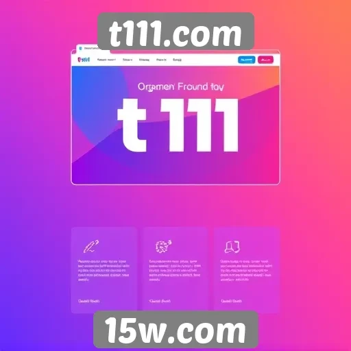 Interface do usuário do site t111.com em destaque